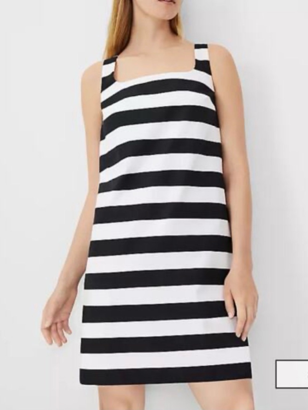 Ann Taylor square neck sleeveless shift dress